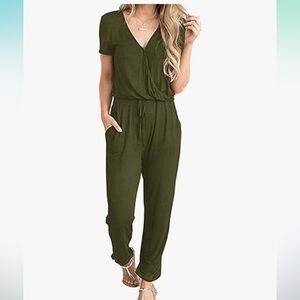 Pretty Garden Green Jumpsuit